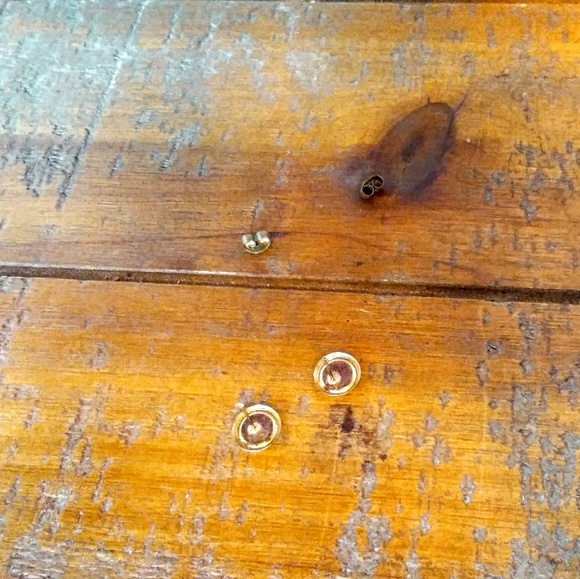 Vintage Metal and Enamel Circle Studs - Picture 2 of 2